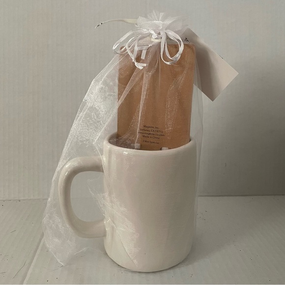 🩷 Rae Dunn Heart Ceramic Mug Gift Set with 2 Mini Spatulas - Heart & Mom - NWT - Picture 3 of 8